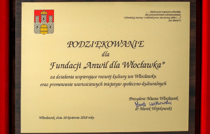 Fundacja ANWIL dla Włocławka wyróżniona!